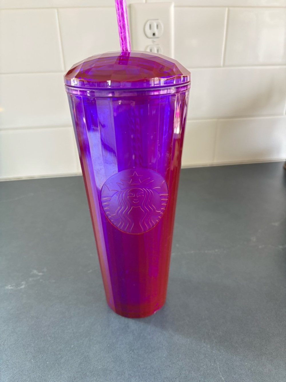 Starbucks Purple Iridescent Tumbler with Straw